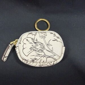 Vera Bradley Airpods Charm Case Black White Gold Accent